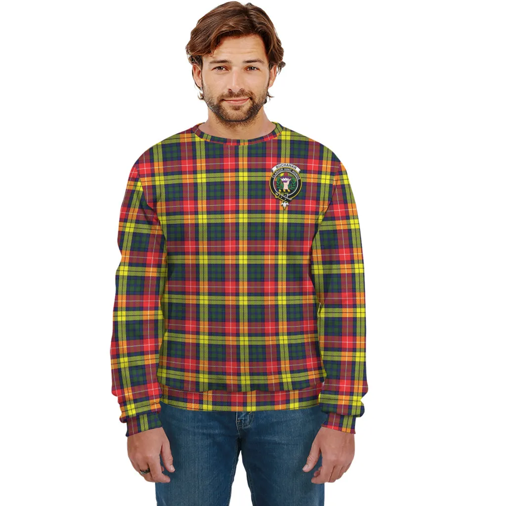 Buchanan Modern Tartan Sweatshirt with Family Crest