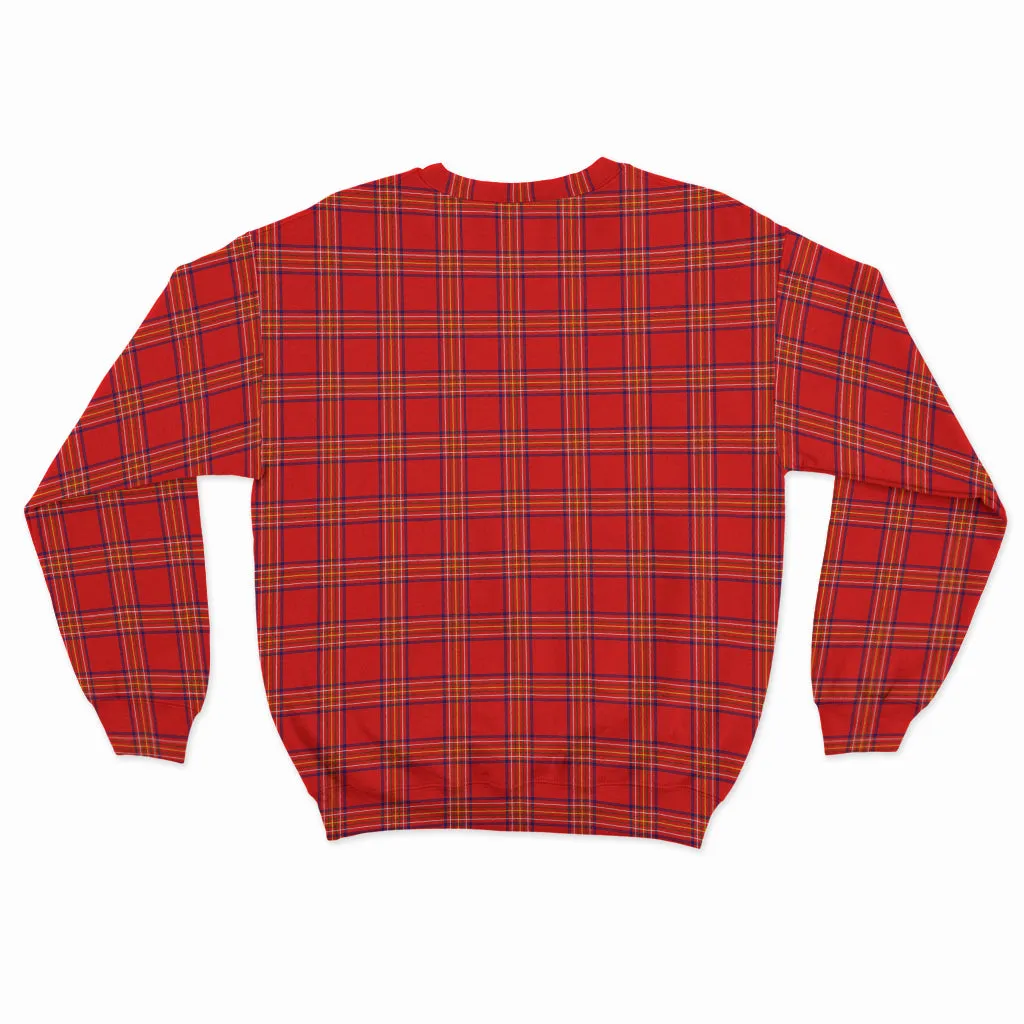 Burnett Modern Tartan Sweatshirt with Family Crest