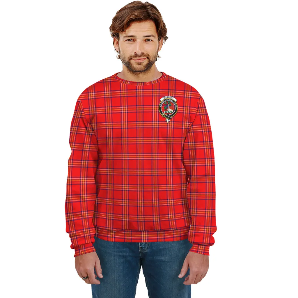 Burnett Modern Tartan Sweatshirt with Family Crest