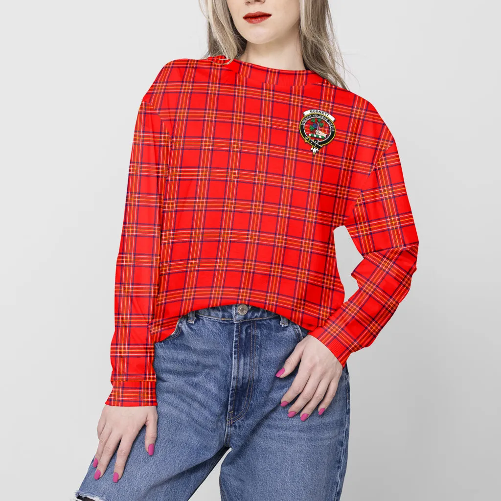 Burnett Modern Tartan Sweatshirt with Family Crest