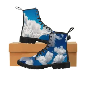 Canvas Boots AL BLUE DESIGNED ART CLOUDS