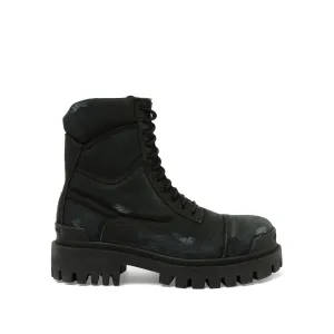 Combat Strike Canvas Boots in Black