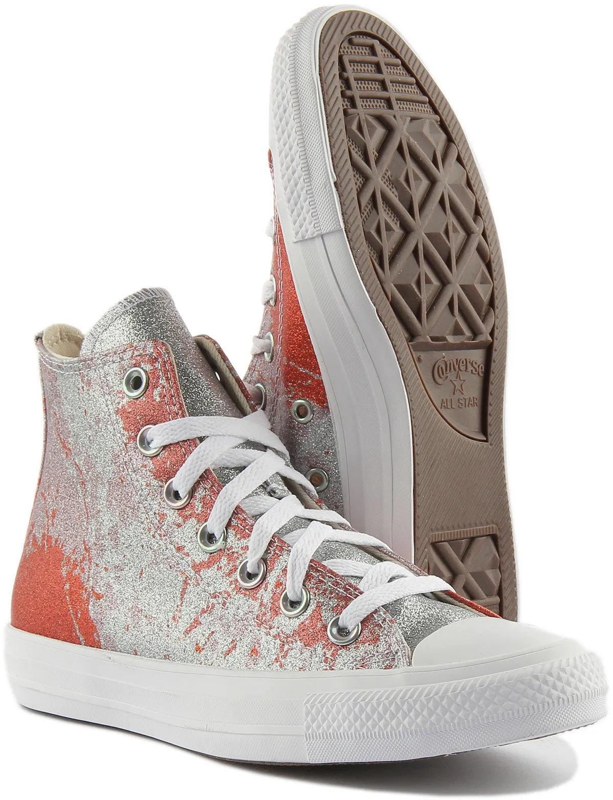 Converse All Star 571375 In Silver GlitterFor Women