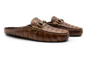 Cozy Country Alligator Grain Horse Bit Slides - Chestnut