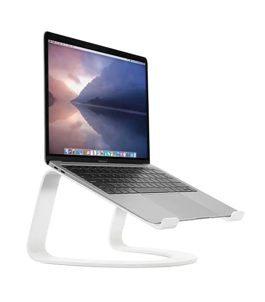 Curve Laptop Stand White