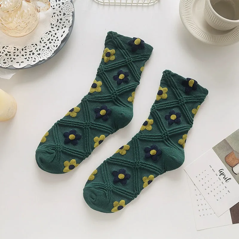 Cute Small Flower Women's Socks