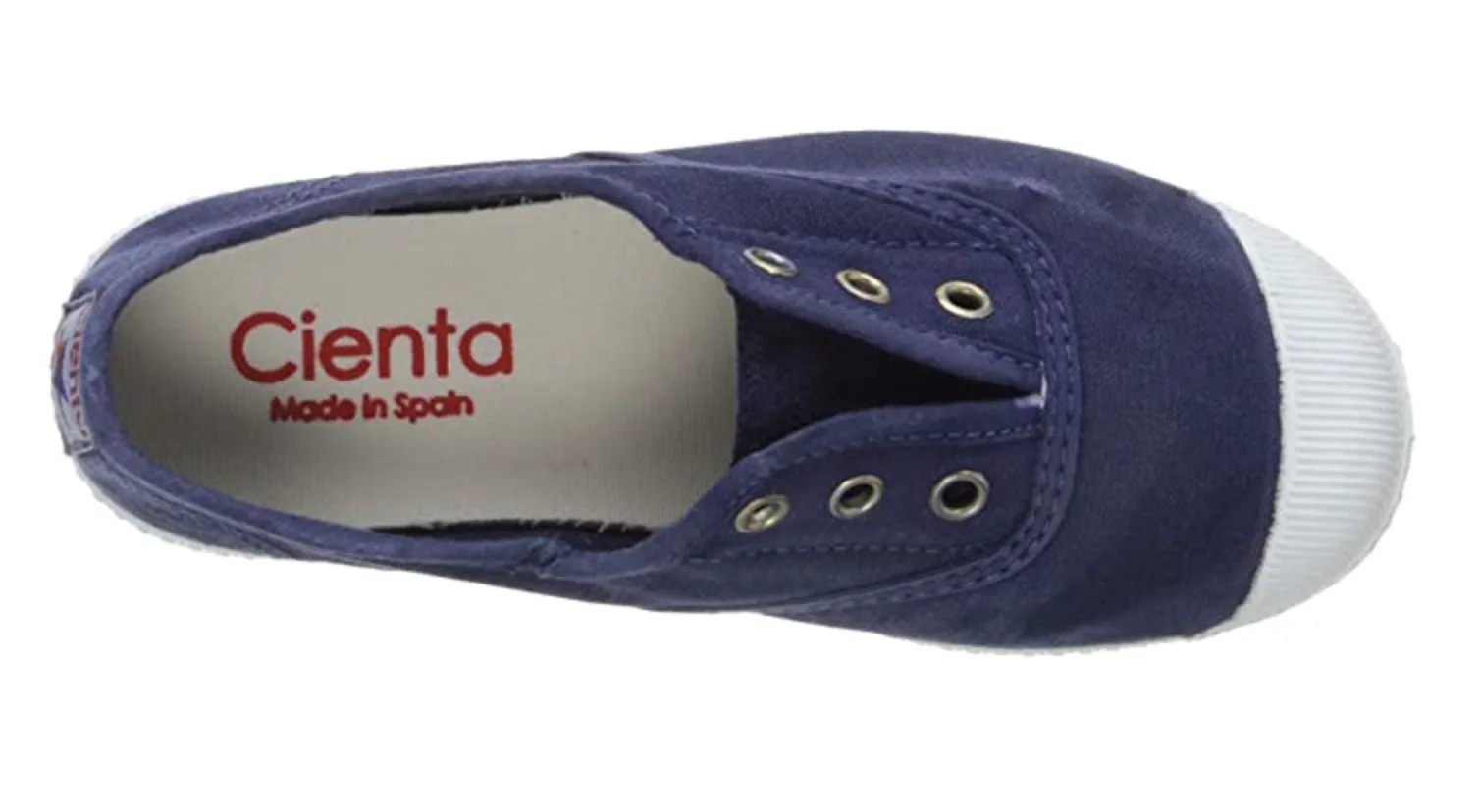 Distressed Toe Cap Slip On - Navy