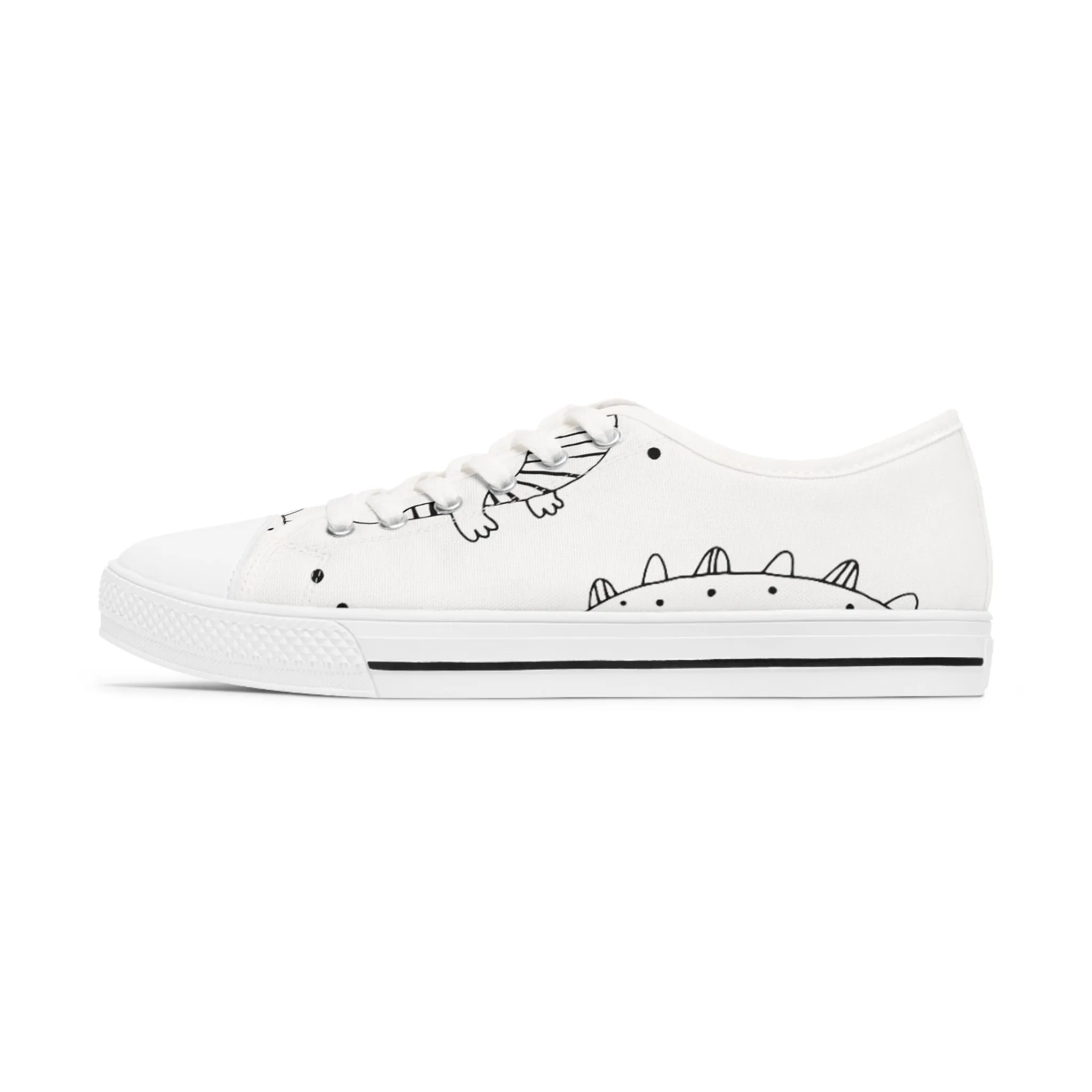 Doodle Dinosours - Inovax Woman's Low Top Sneakers