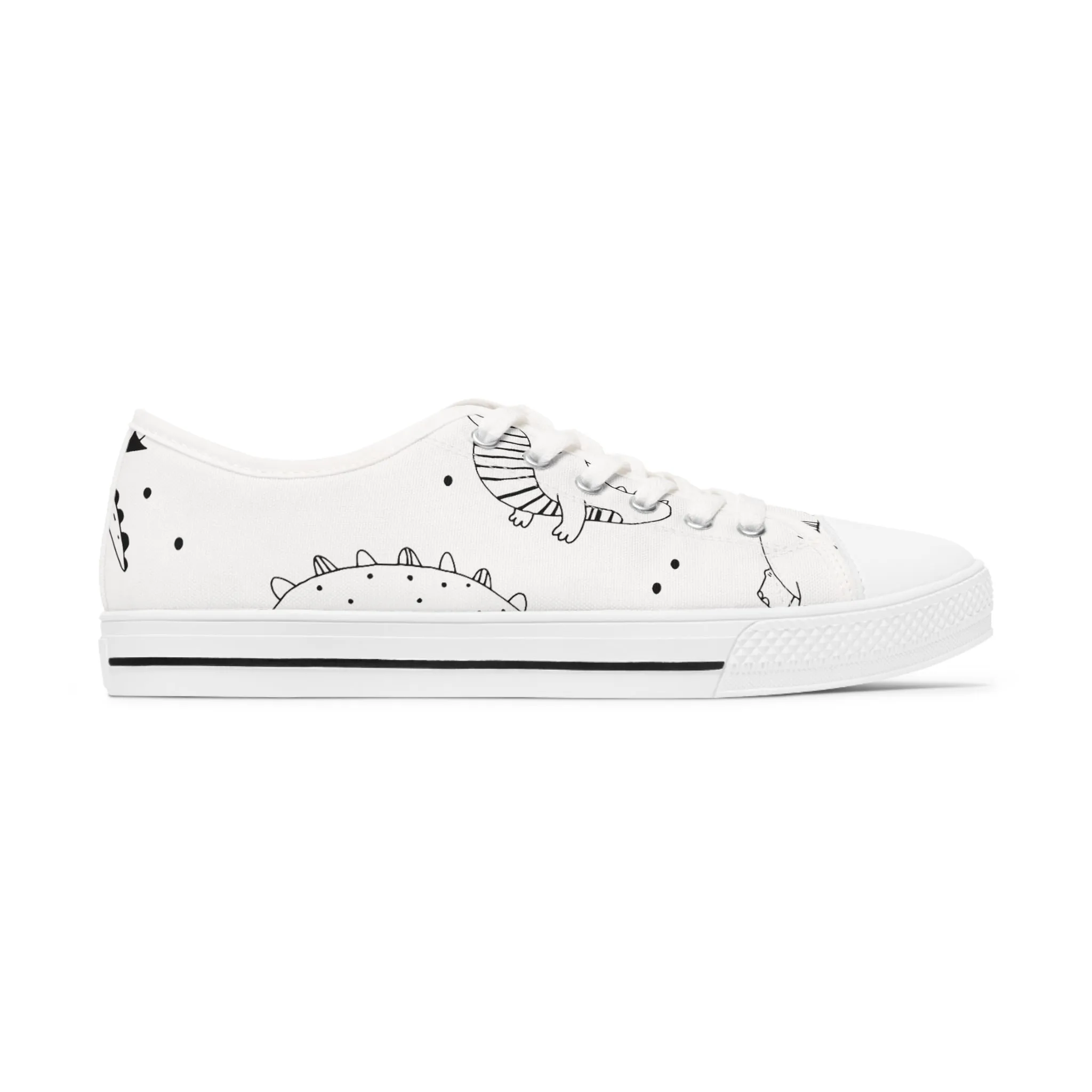 Doodle Dinosours - Inovax Woman's Low Top Sneakers