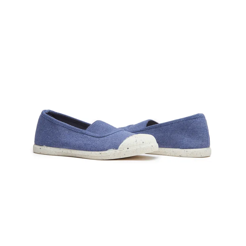 ECO-Friendly Canvas with Elastic Slip-on in Denim Blue by childrenchic