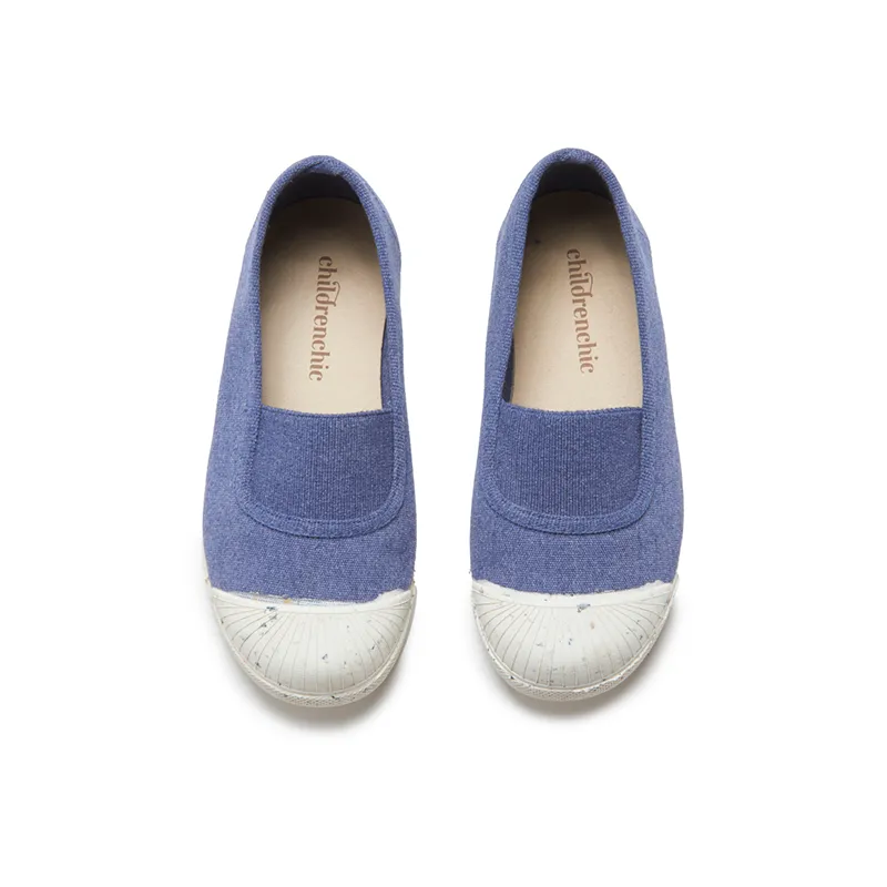 ECO-Friendly Canvas with Elastic Slip-on in Denim Blue by childrenchic