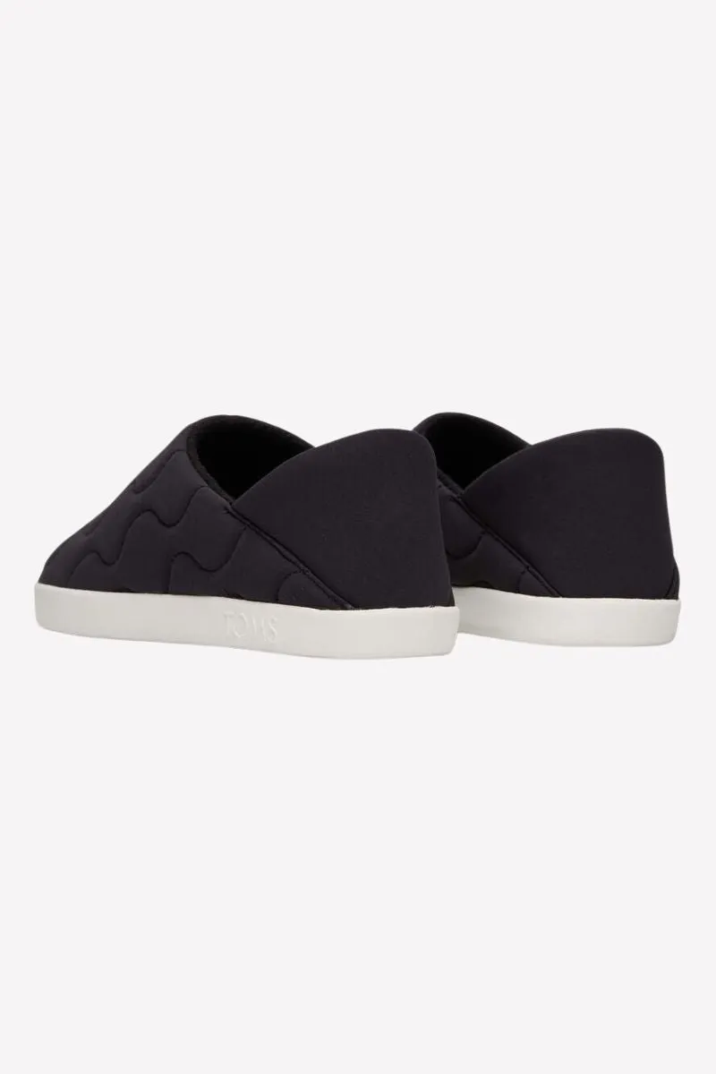 Ezra Black Quilted Cotton Convertible Slipper