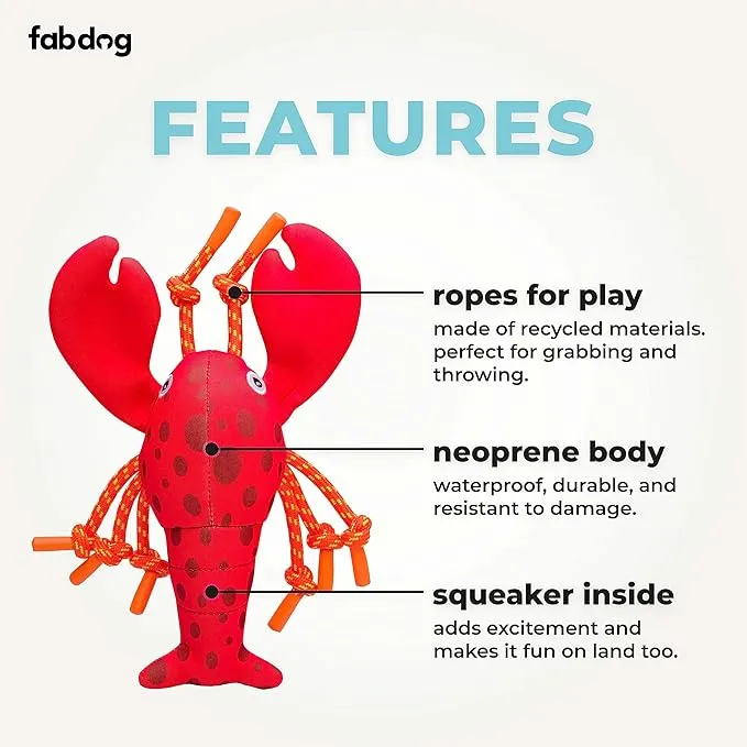 Fabdog | Lobster Floatie - Dog Toy