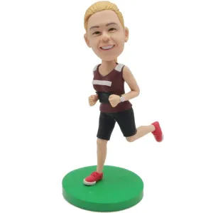 Female Marathon Runner Custom Figure Bobblehead