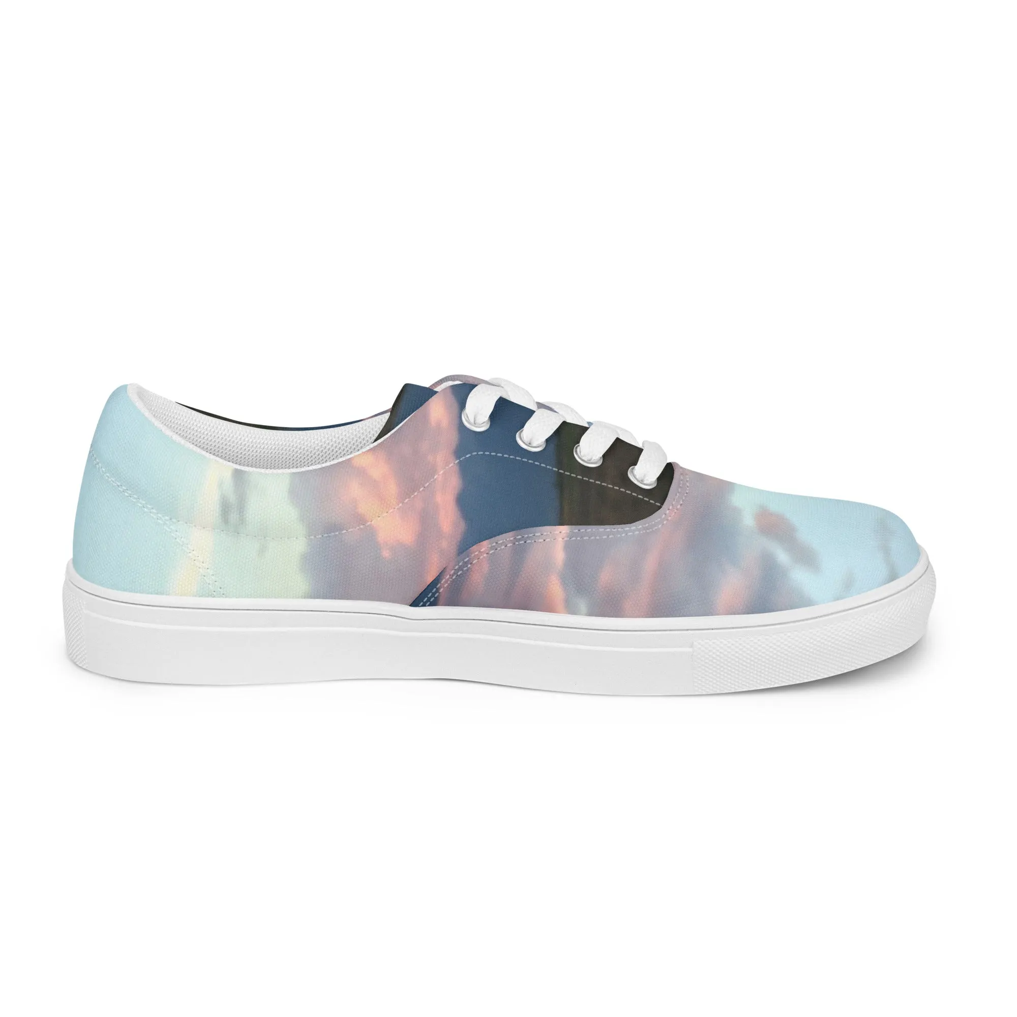 FEMME LACE-UP CANVAS SHOES : CLOUDS BEFORE DUSK (SKIES)