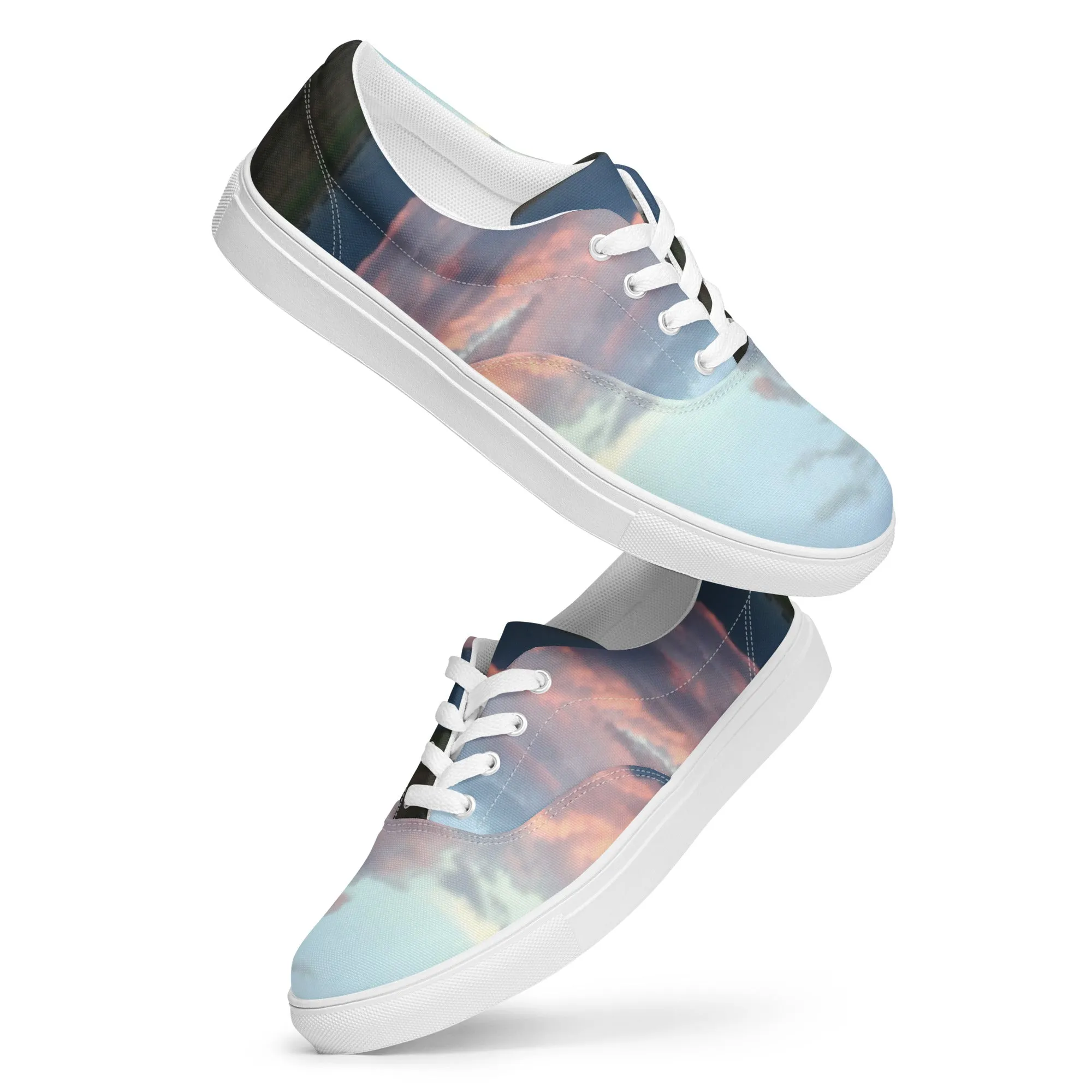 FEMME LACE-UP CANVAS SHOES : CLOUDS BEFORE DUSK (SKIES)