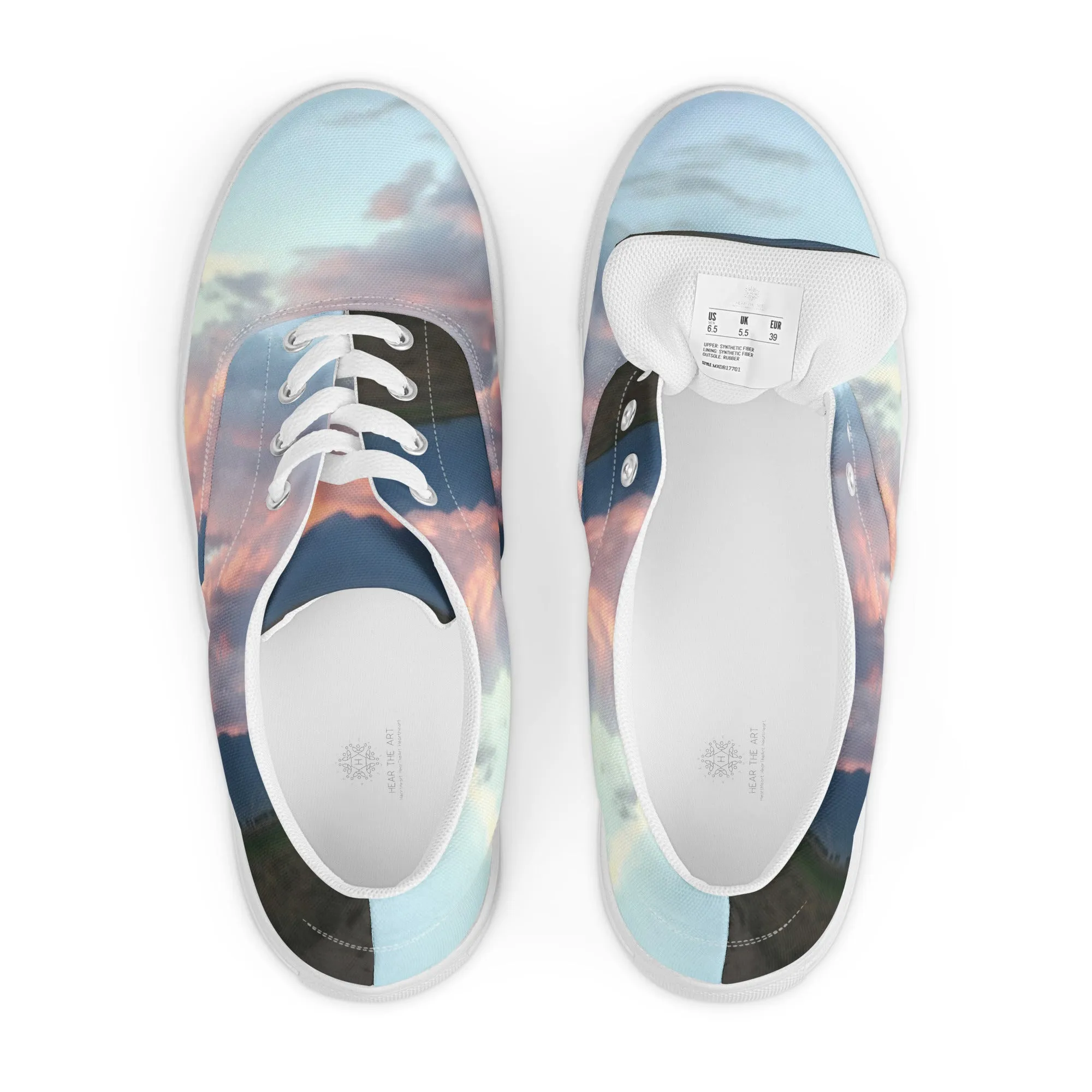 FEMME LACE-UP CANVAS SHOES : CLOUDS BEFORE DUSK (SKIES)