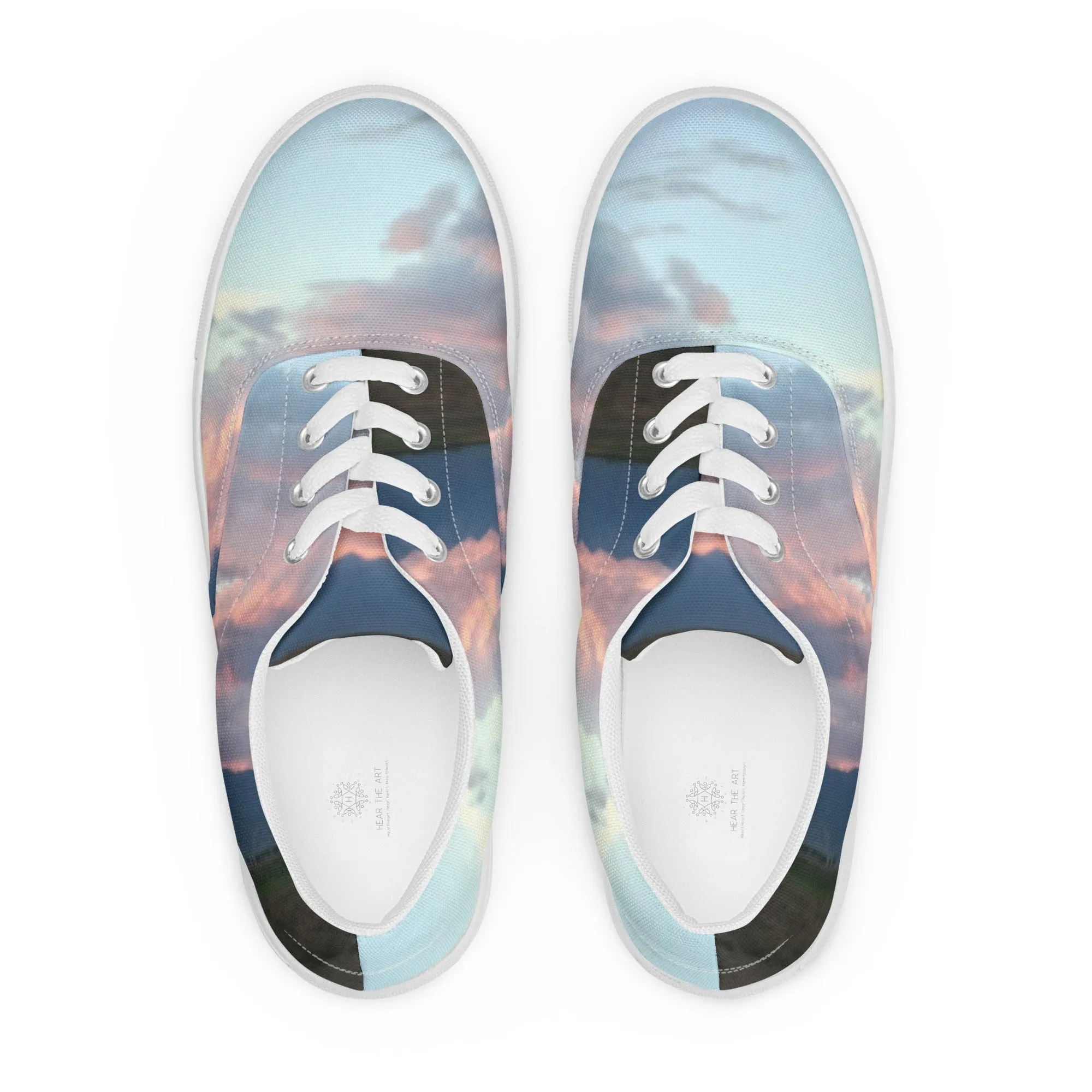 FEMME LACE-UP CANVAS SHOES : CLOUDS BEFORE DUSK (SKIES)