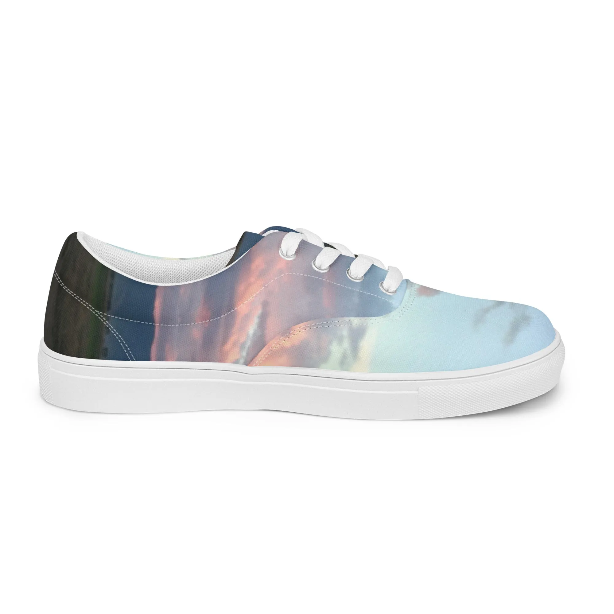 FEMME LACE-UP CANVAS SHOES : CLOUDS BEFORE DUSK (SKIES)