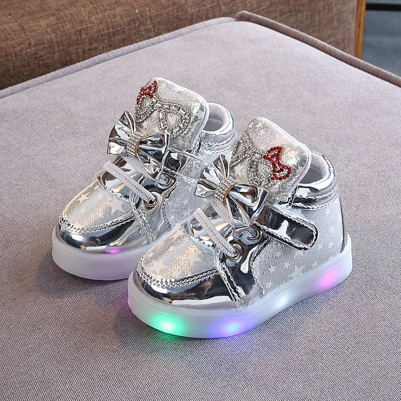 Girl's Stars Printed Light Board Shoes - GlamzLife