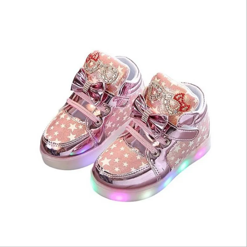 Girl's Stars Printed Light Board Shoes - GlamzLife