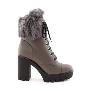 Giuseppe Zanotti Gray Eco Leather Boot