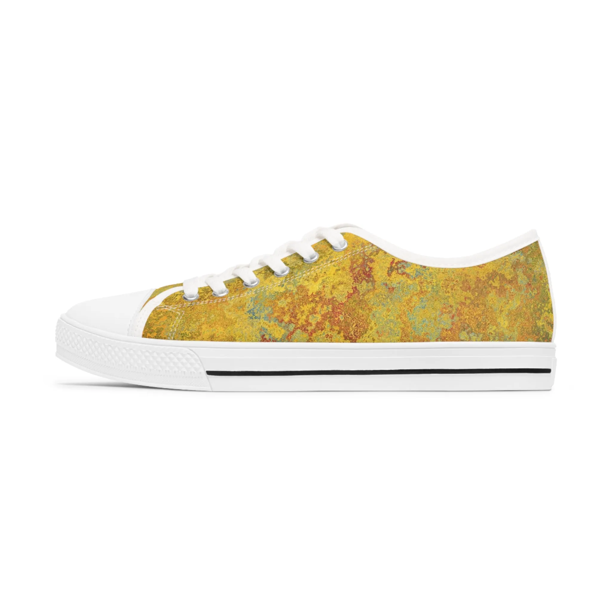 Gold and blue spots - Inovax Woman's Low Top Sneakers