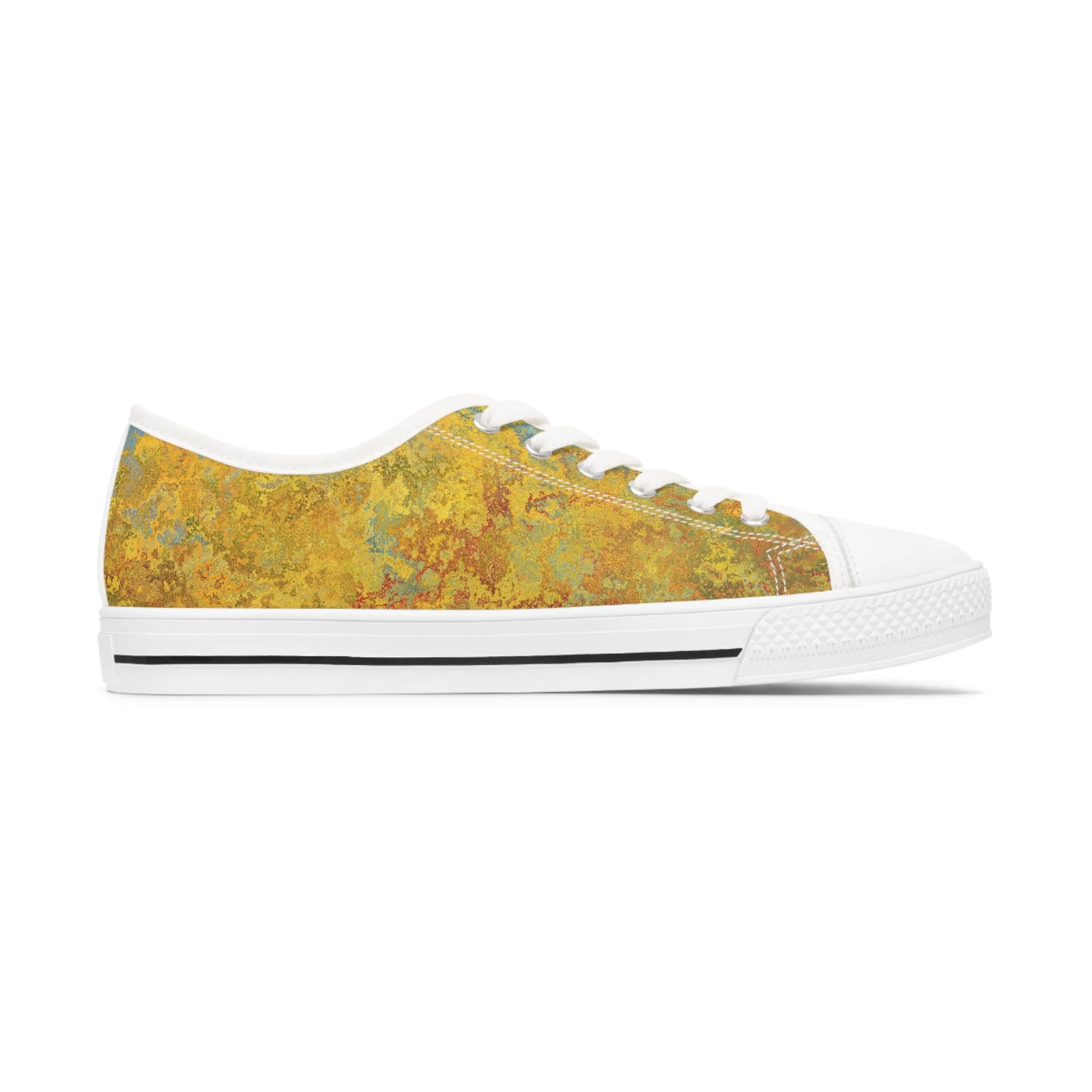 Gold and blue spots - Inovax Woman's Low Top Sneakers