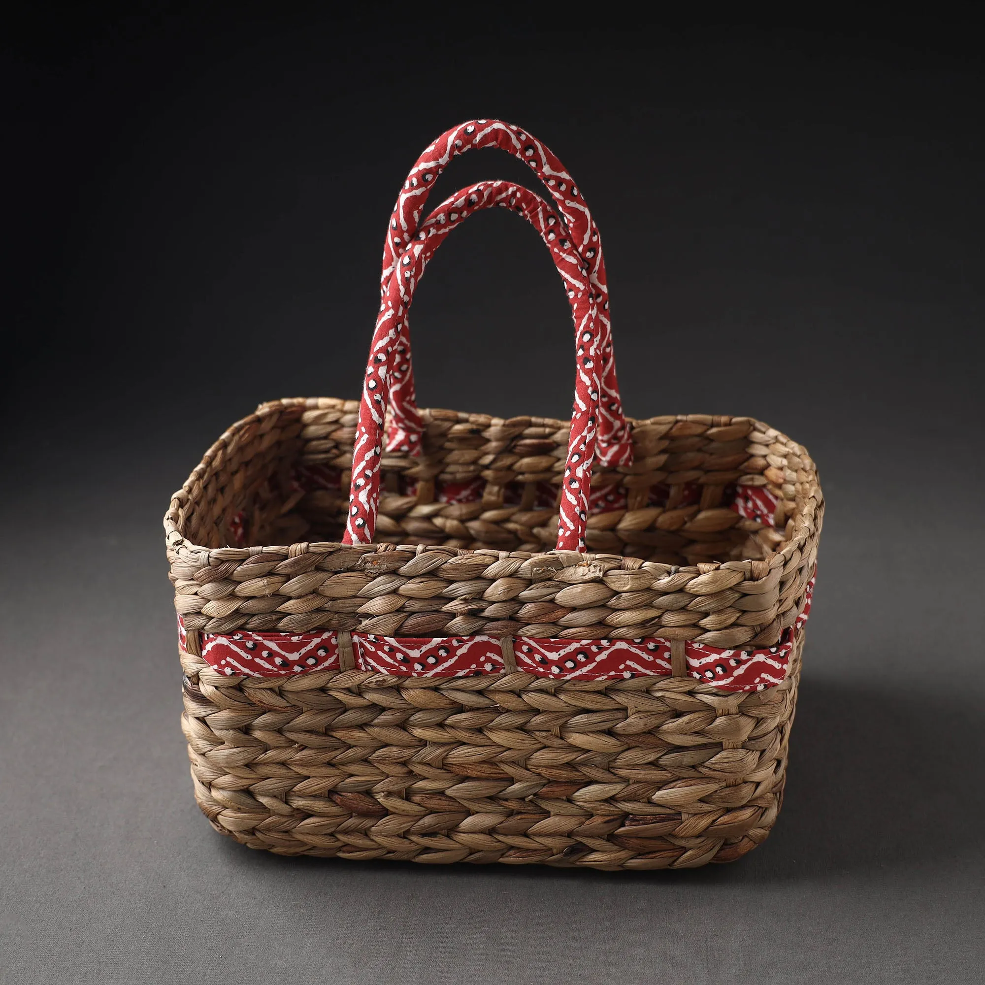 Handcrafted Organic Water Hyacinth Basket