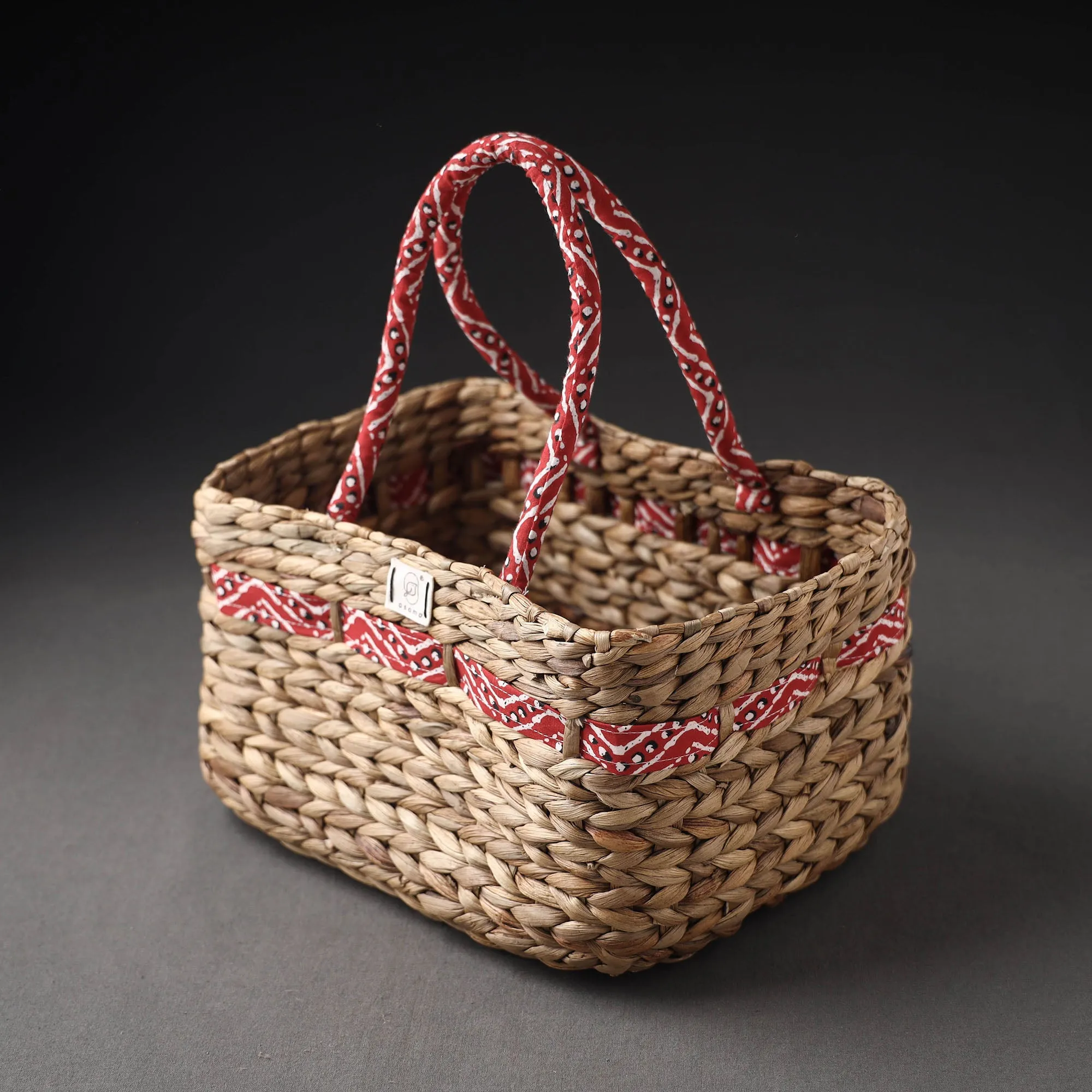 Handcrafted Organic Water Hyacinth Basket