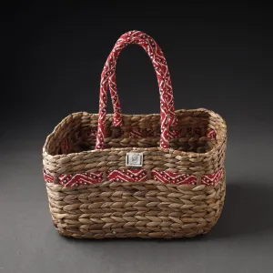 Handcrafted Organic Water Hyacinth Basket