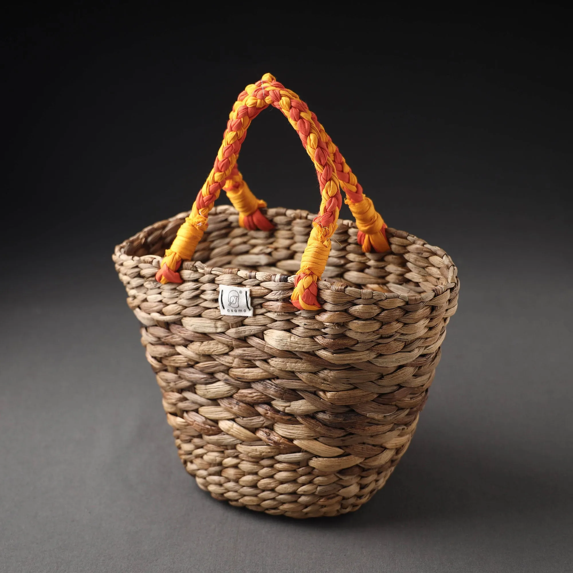 Handcrafted Organic Water Hyacinth Magnificent Basket