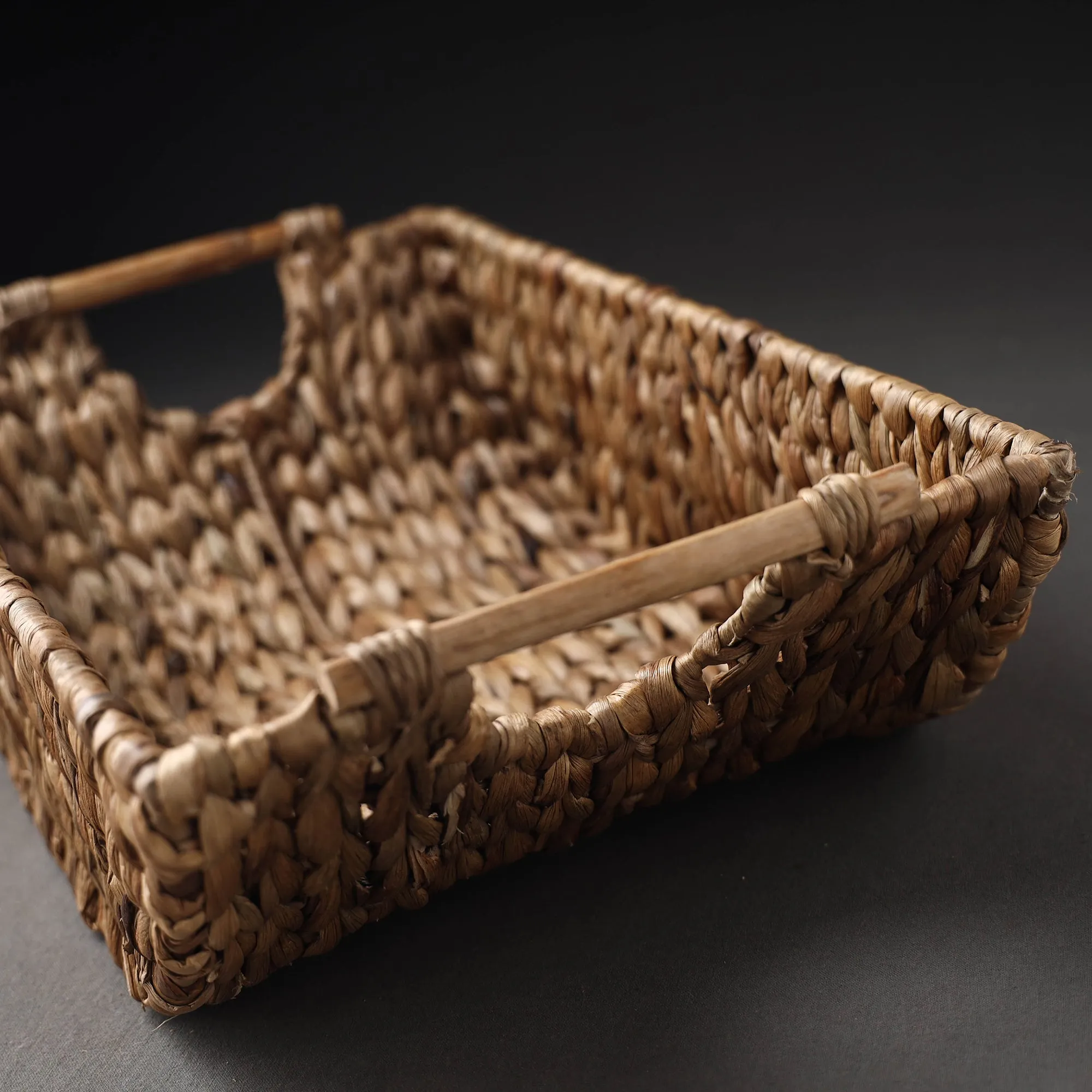 Handcrafted Organic Water Hyacinth Multipurpose Boat Basket