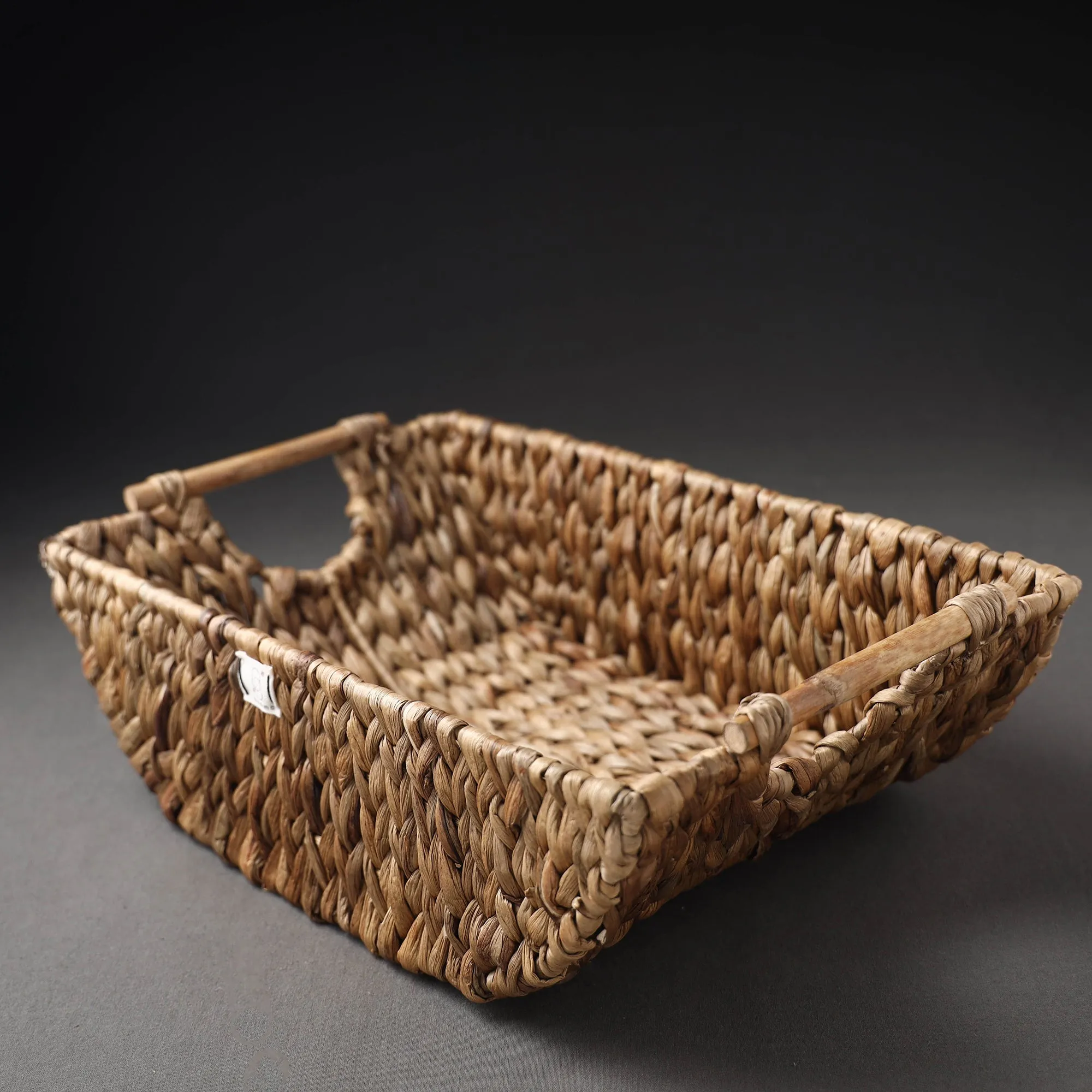 Handcrafted Organic Water Hyacinth Multipurpose Boat Basket