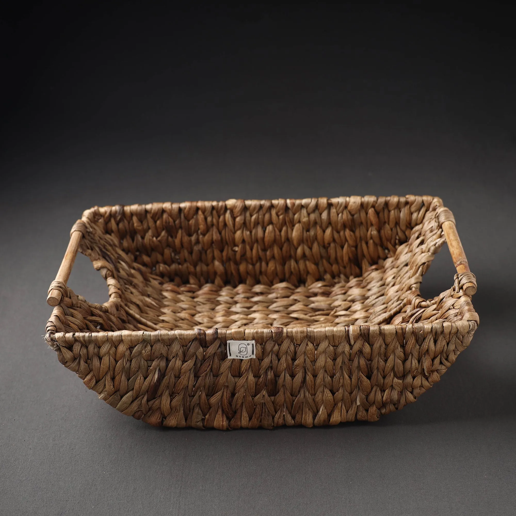 Handcrafted Organic Water Hyacinth Multipurpose Boat Basket