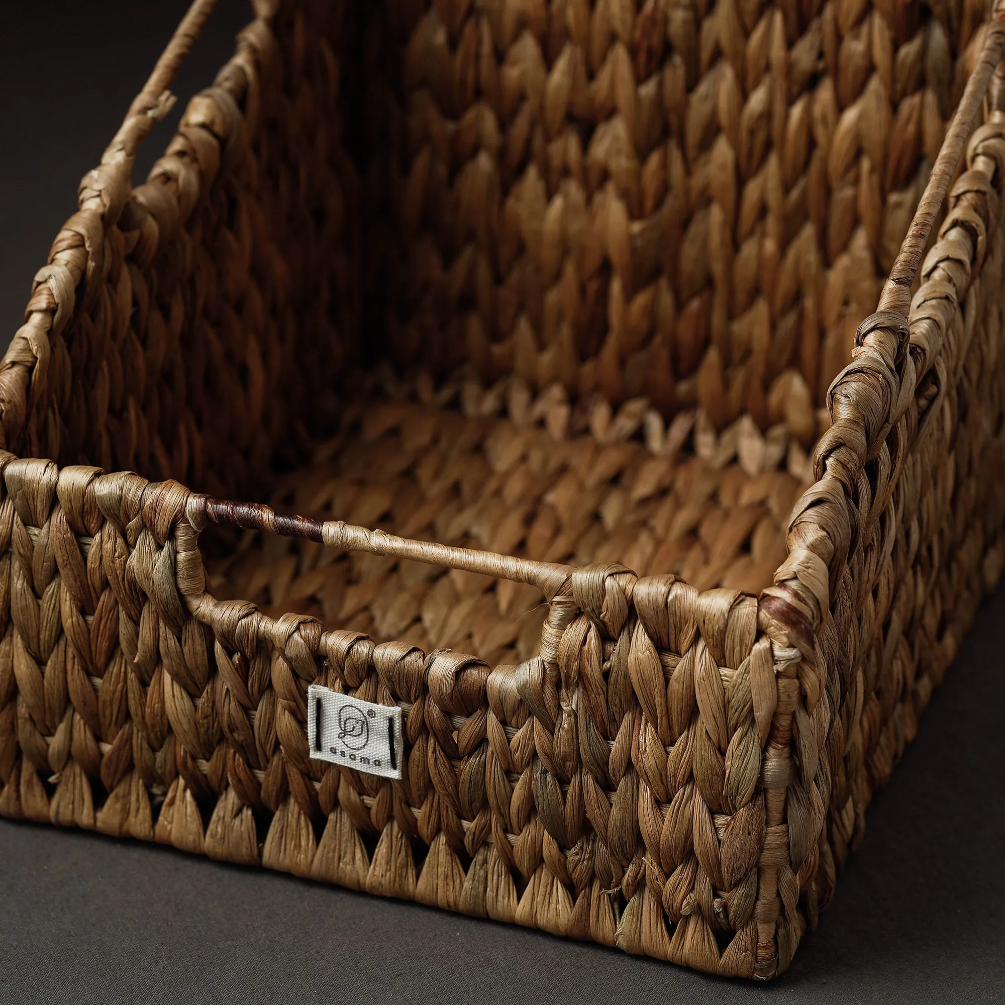 Handcrafted Organic Water Hyacinth Pantry Basket (10.5 x 8 in)