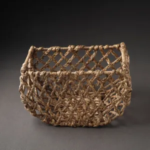 Handcrafted Organic Water Hyacinth Posh Basket