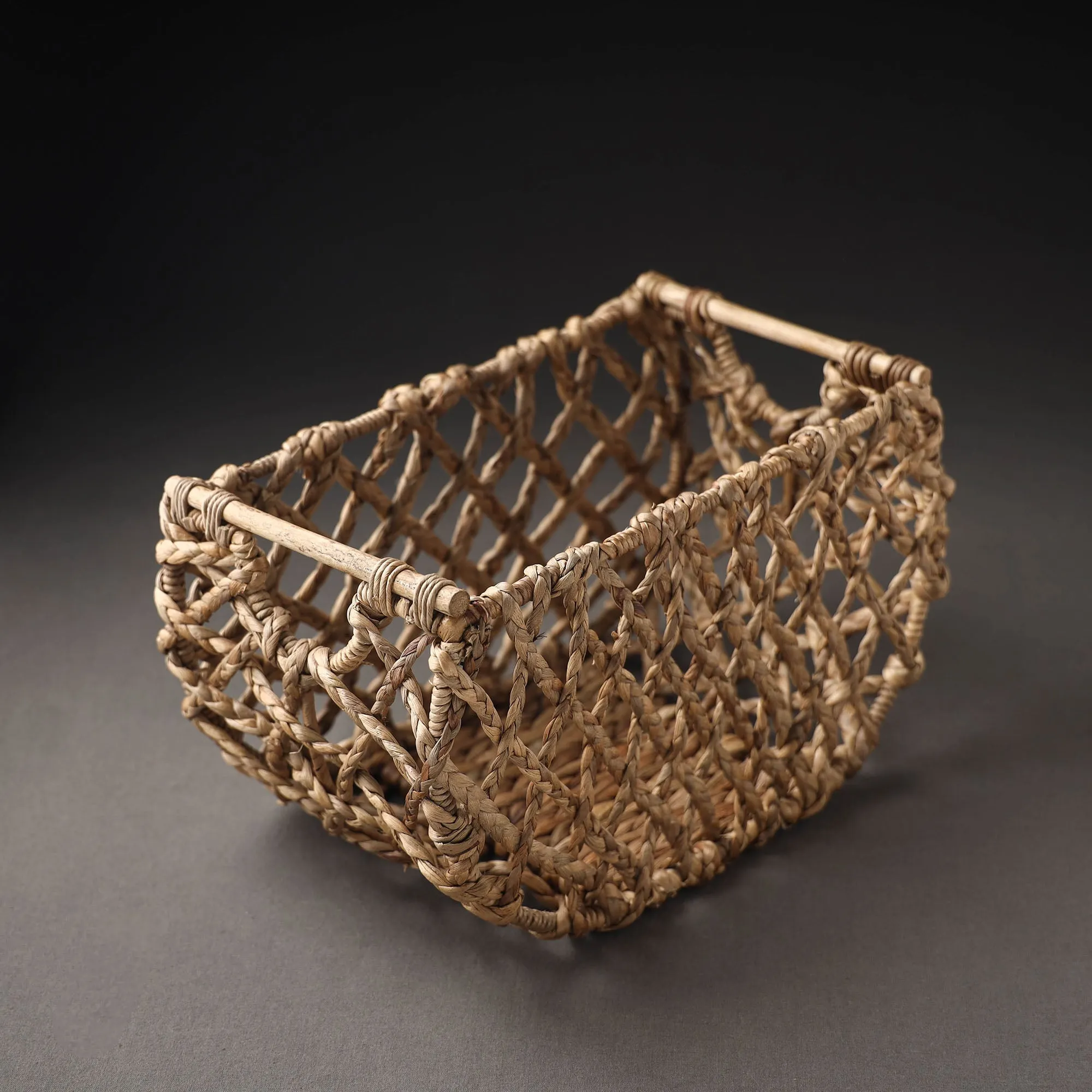 Handcrafted Organic Water Hyacinth Posh Basket