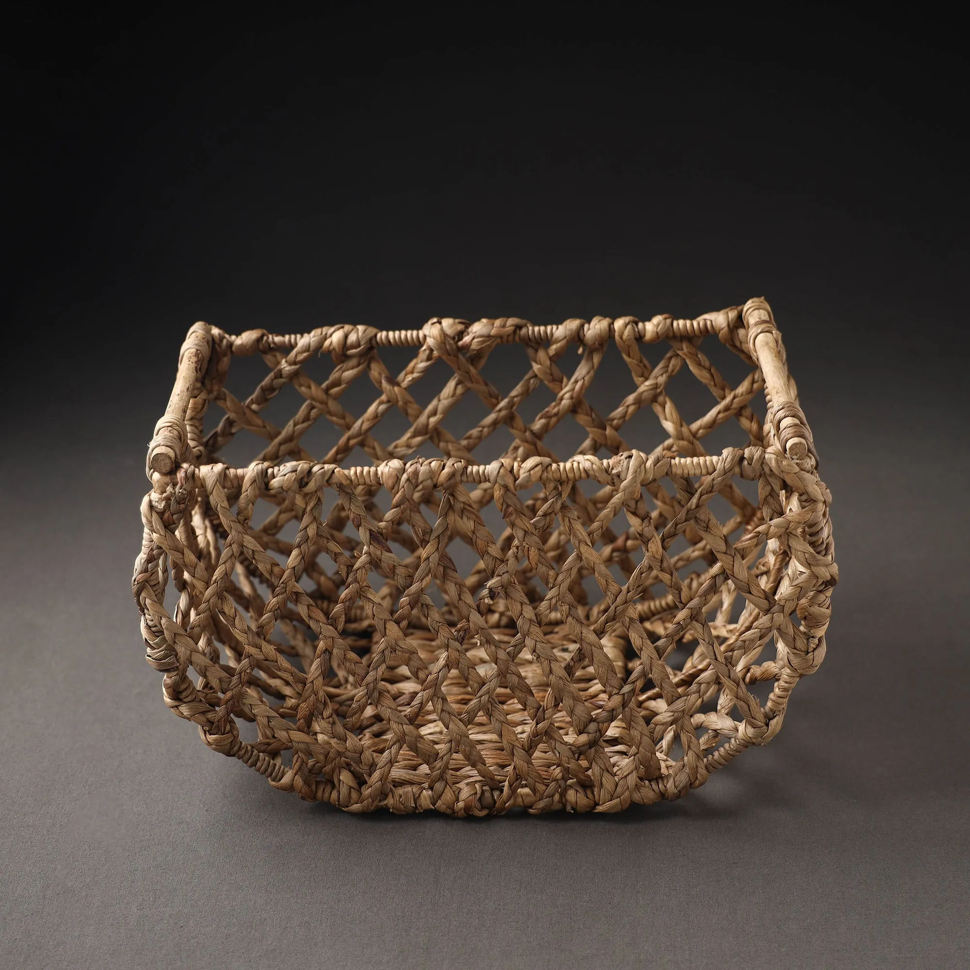 Handcrafted Organic Water Hyacinth Posh Basket