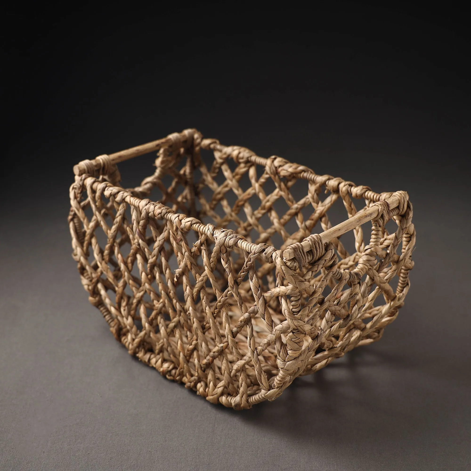 Handcrafted Organic Water Hyacinth Posh Basket