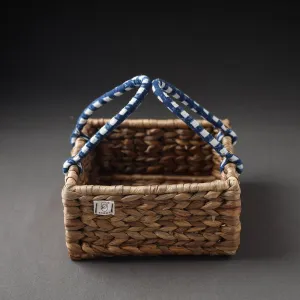 Handcrafted Organic Water Hyacinth Regal Basket