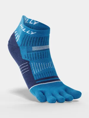 Hilly - Toe Socks Anklet Unisex - Electric Blue, Mid Blue, White