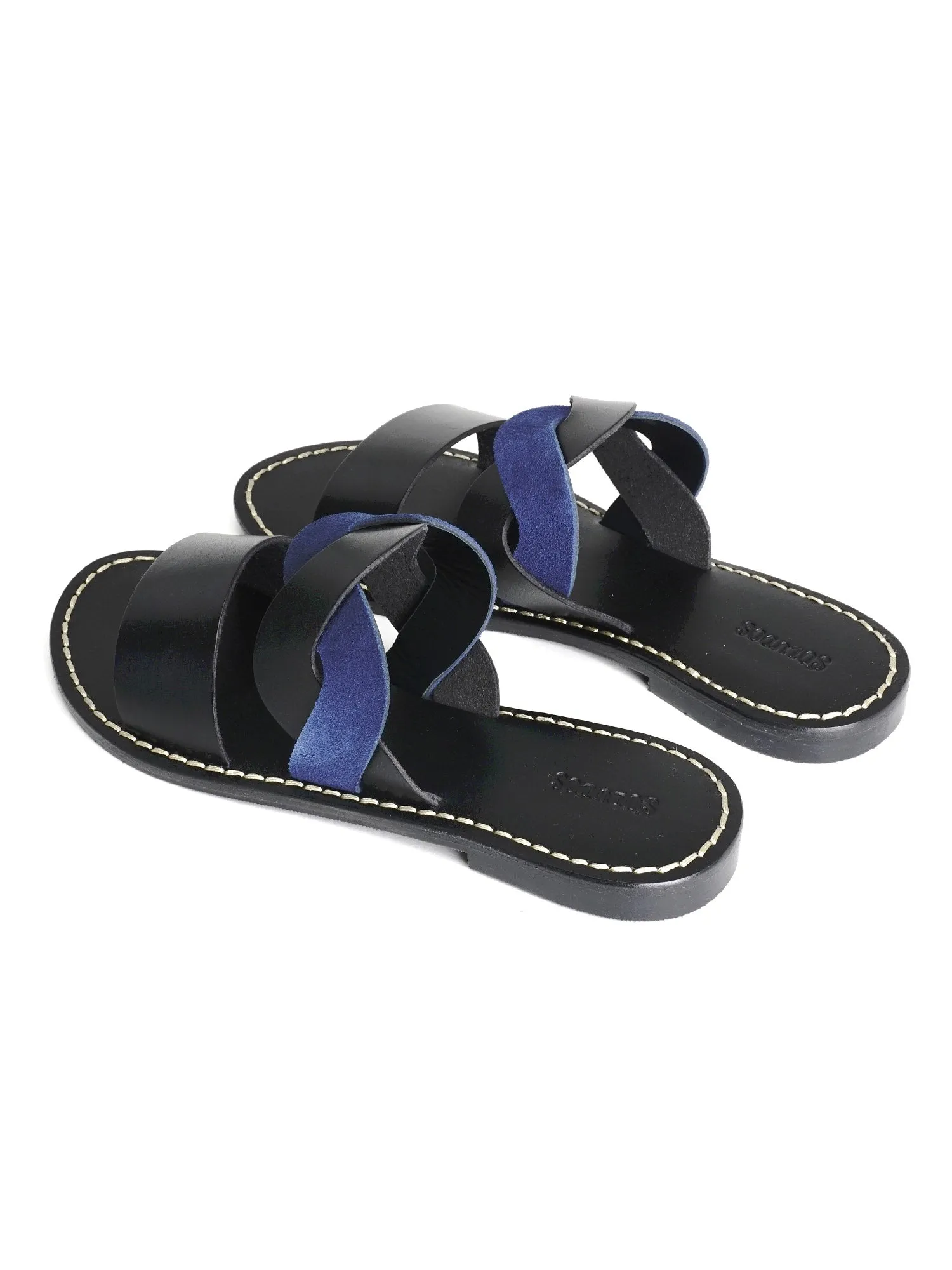 IMOGEN LEATHER SANDAL_BLACK/MIDNIGHT