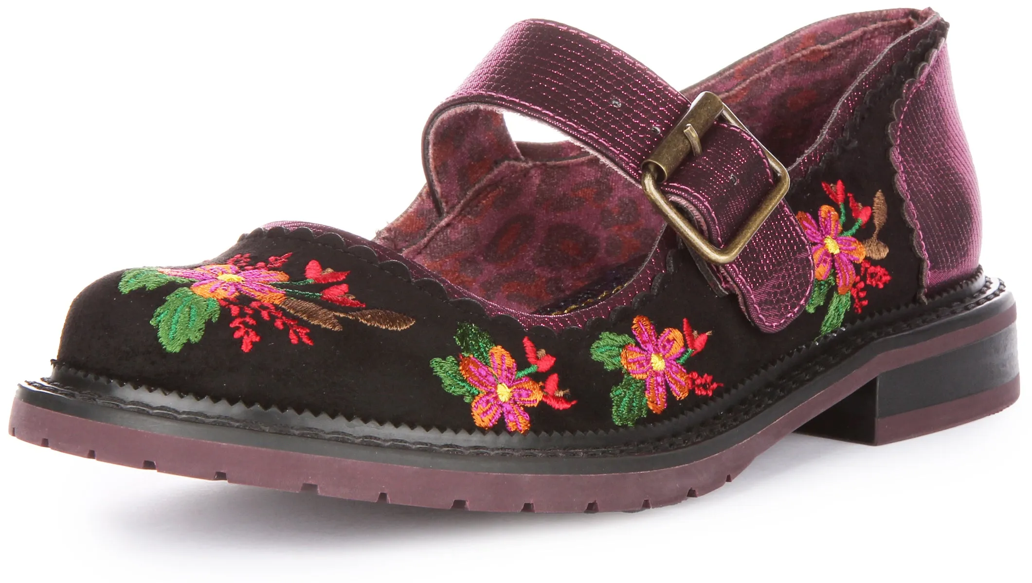 Irregular Choice Hilltop House In Black Flower For Women