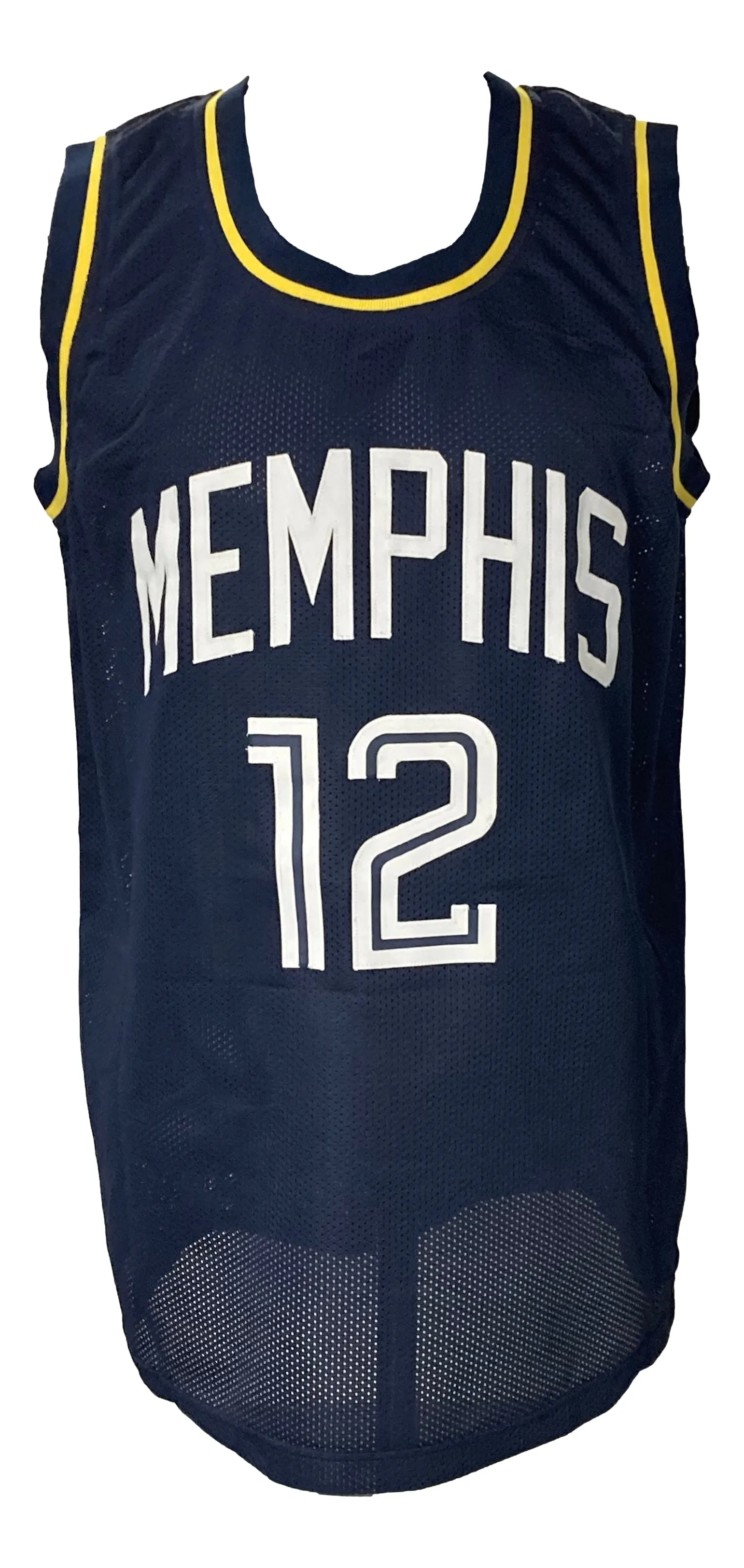 Ja Morant Signed Custom Alternate Navy Blue Pro-Style Basketball Jersey BAS