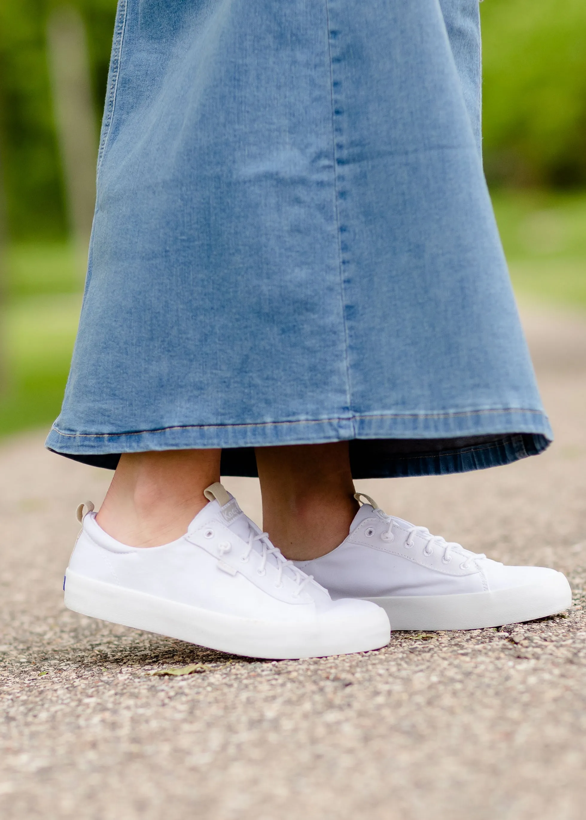 Keds® Kickback White Canvas Sneaker - FINAL SALE