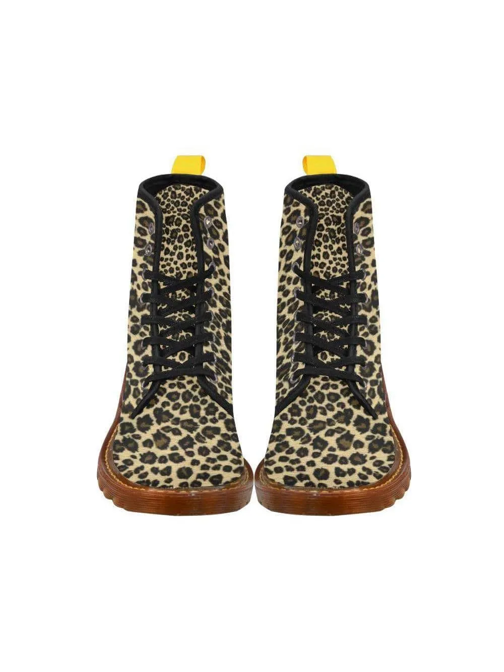 Leopard Print Women's Lace Up Combat Boots [IN STOCK]