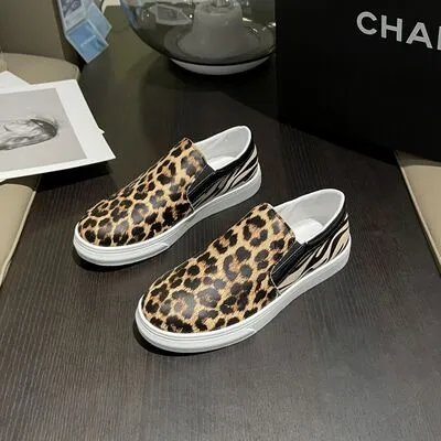 Leopard PU Leather Sneakers