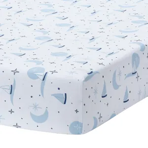 Little Skipper Cotton Fitted Crib Sheet