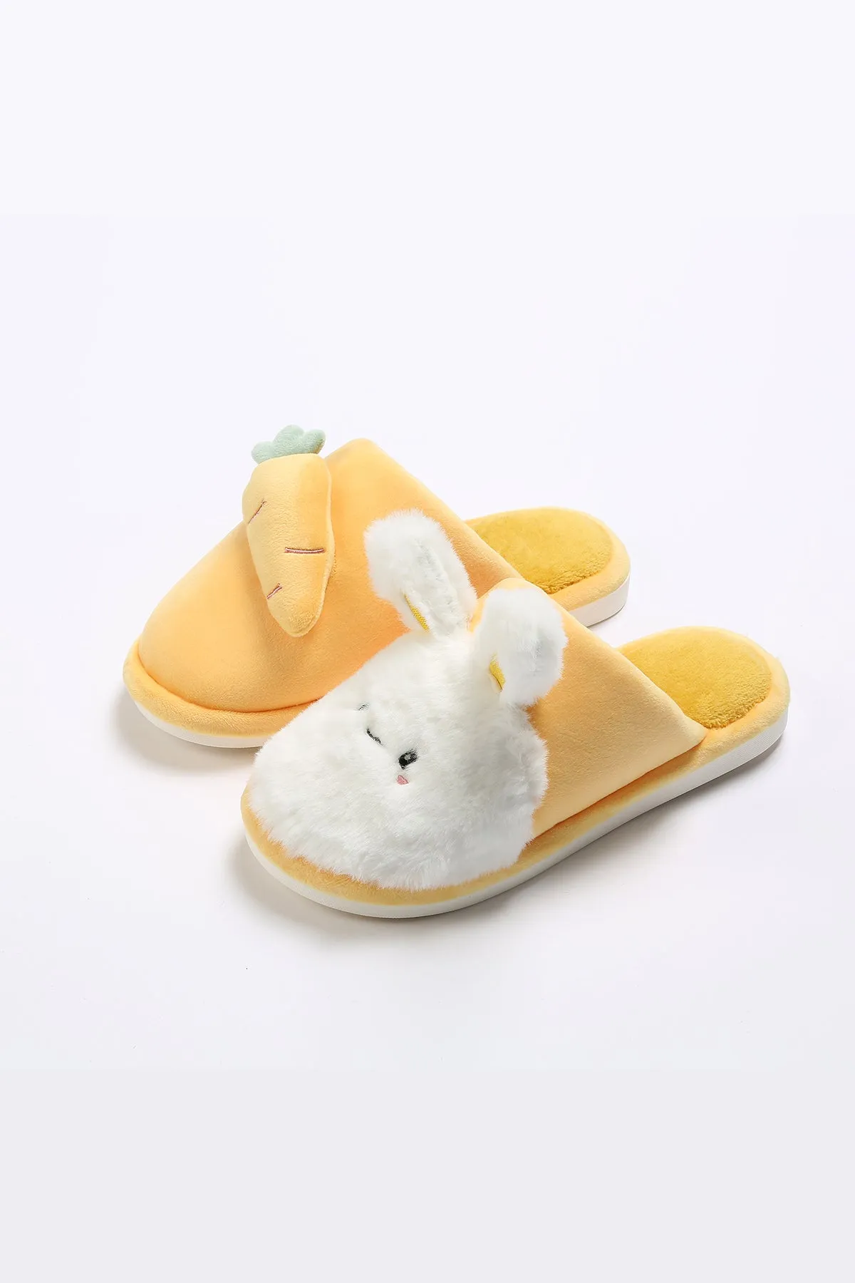 Lykke Home | Yellow Rabbit & Carrot Slippers